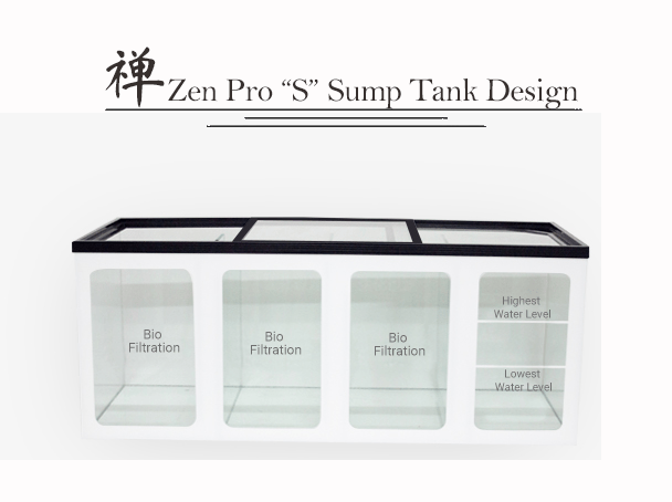 Zen Pro S Series Elmwood Aquarium Cabinet Sump Tank Design